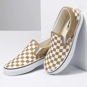 Vans Classic Slip On Checkerboard‎ Canvas Sneaker Size 9.5 Men